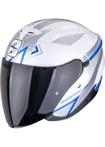 Scorpion EXO-230 Loop, open face helmet , color: White/Blue/Silver , size: M