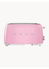 Smeg Brødrister med lang åbning 50's Style Rosa Rustfrit stål B 41 x D 21 cm