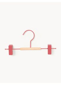 Mustard Made Kids Clothes Hangers Clip, Set of 5 Rose Wood, Metal B 25 x H 12 cm