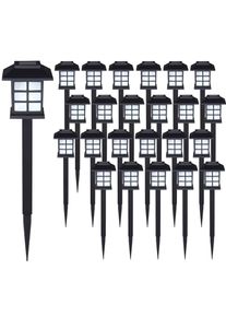 Monzana LED Solarleuchten 24er-Set Schwarz