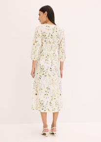 bonprix Femei Rochie-bluză cu imprimeu, alb, 48