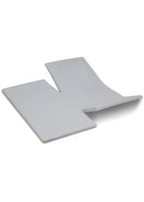 Cinderella , Spannbettlaken »Doppel-Split-Weekend-Topper aus Baumwolle, bis 15 cm Höhe« , Lichtgrau , Obermaterial: 100% Baumwolle , B/L: 180 cm x...