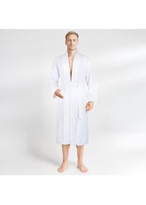 HAMMETEX , Herrenbademantel »hergestellt aus 100% Baumwolle – 380 g/m² Frottee, mit Taschen«, 1 Stk. , Weiß , Obermaterial: 100% Baumwolle , S