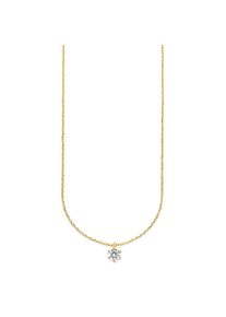 Bruno Banani , Jugendliche , Kette mit Anhänger »Schmuck Geschenk Solitär-Optik« mit Zirkonia (synth.) , gelbgoldfarben-kristallweiß , Elegante...