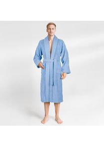 HAMMETEX , Herrenbademantel »hergestellt aus 100% Baumwolle – 380 g/m² Frottee, mit Taschen«, 1 Stk. , Hellblau , Obermaterial: 100% Baumwolle , M