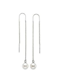 Aniston JEWELRY & WATCHES , Jugendliche , Paar Ohrhänger »Schmuck Geschenk Silberohrhänger zum Durchziehen« mit Muschelkernperle (synth.) ,...