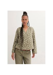 bonprix , Damen , Langarmbluse »Oversize-Bluse aus luftigem Musselin«, Oversize-Bluse aus luftigem Musselin , oliv paisley , 54 , 54 , Tunika-Bluse...