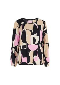 BETTY & CO Betty&Co , Klassische Bluse »Blusenshirt mit Print« , Black/Taupe , 44 , 44 , Passform: Lässig