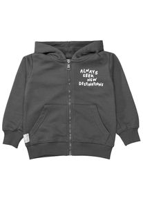 STACCATO , Kinder , Sweatjacke, Sweatjacke mit Kapuze , Grau , 92/98 , 92/98 , Die uni Sweatjacke überzeugt durch ihr zeitloses Design.