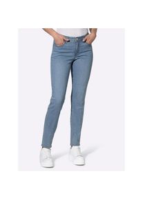 Casual Looks , Damen , 5-Pocket-Jeans , blue-bleached , Normalgrößen , 50 -Normalgrößen , 50 , formstabile Baumwoll-Stretch-Qualität
