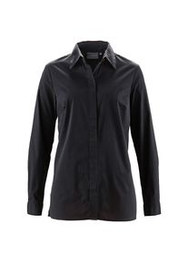 bonprix, Damen, Langarmbluse &raquo;Long-Stretch-Bluse&laquo; Long-Stretch-Bluse, schwarz, 36, schwarz, Festliche Langarmbluse mit Stehkragen