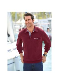 Marco Donati , Herren,Damen , Poloshirt »Langarm-Shirt«, 1 Stk. , bordeaux , 56/58 , 56/58 , Shirt mit attraktivem Kontrastbeleg am Kragen
