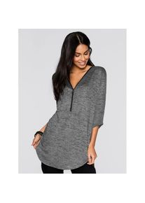 Inspirationen , Damen , 3/4-Arm-Shirt »Shirt«, 1 Stk. , schwarz-ecru-meliert , 48 , 48 , lässige Form