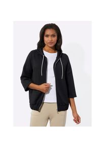 Inspirationen , Damen , Shirtjacke »Shirtjacke«, 1 Stk. , schwarz , 44 , 44 , mit 50% Modal