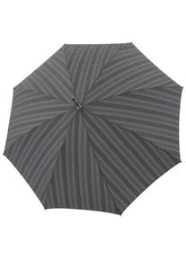 doppler MANUFAKTUR Brittany chestnut handle stick umbrella 93 cm gray