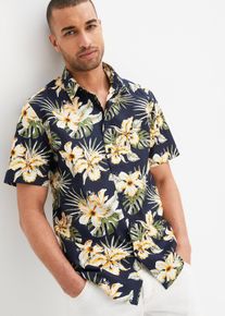 bonprix Cămaşă cu m&acirc;neci scurte, albastru, 47/48 (3XL)