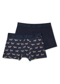 Tchibo - 2 boxeralsó - férfi - méret S/4 - kék/mintás
