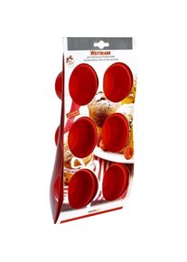 Westmark 6er Muffinbackform Silikon, rot, Backform, Rot