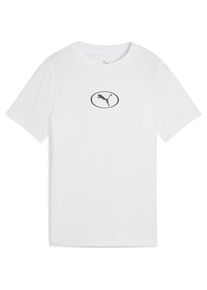 Puma, Jungen, Sportshirt, SPORT Rib Collar Tee B (128), Weiss, 128