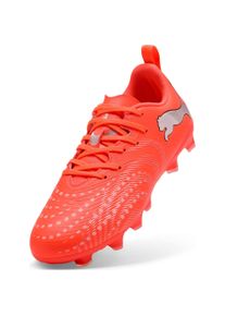 Puma, Herren, Fussballschuhe, FUTURE 9 PLAY FG/AG Jr (35), Orange, Weiss