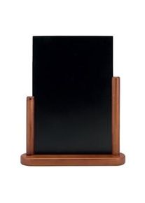 Securit Pizarra grande elegante de madera con acabado en caoba lacada