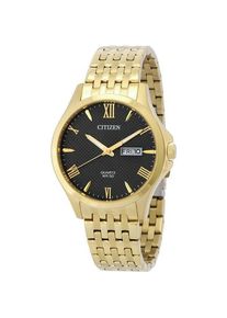 Citizen, Armbanduhr, Orologio da Uomo Quadrante Nero Quarzo, Gold, (Analoguhr, 41 mm)