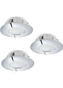Eglo, Wandleuchte + Deckenleuchte, 95808 Pineda LED Einbauleuchte 3x6W Ø7,8cm Chrom