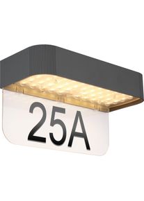 Globo, Gartenbeleuchtung, Solarleuchte Kunststoff Grau, 1xled