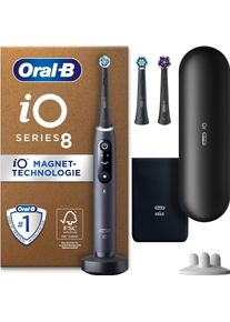 Oral-B, Elektrische Zahnbürste, iO 8 Plus Edition - Elektrische Tandenborstel + 3 opzetborstels + reisetui - Zwart