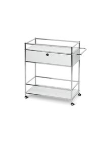 Tchibo - Barwagen Metall &raquo;Cn3&laquo; mit Schublade - 76,9x40x93cm - chrom - Metall / Stahl / Aluminium