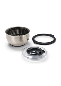 Tchibo - Edelstahl-Salatschleuder mit Deckel - silber