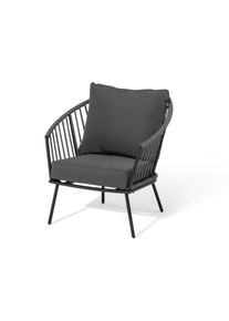 Tchibo - Relax-Sessel mit Textilgeflecht - 80x80x82,5cm - schwarz - Stahl / Polyester / Polyurethan