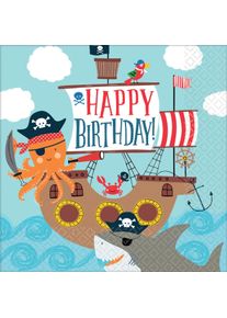 Amscan 16 serviettes pirates Ahoy 33cm