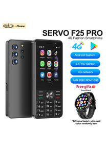 Free Smartwatch! SERVO F25 PRO 4G LTE Smartphone Android System 16GB ROM Play Store Flashlight Touch Display 2 SIM Smart Phones