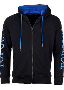 Top Gun Dark Ocean, zip hoodie , color: Black/Blue , size: S