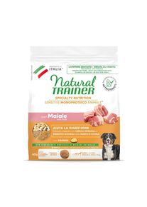 60g Natural Trainer Sensitive Adult Medium & Maxi avec porc nourriture sèche pour chiens