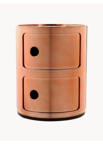Kartell Design Container Componibli, 2 Modules Brown Plastic Ø 32 x H 40 cm