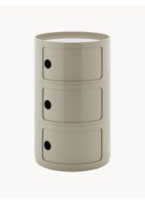 Kartell Design Container Componibili, 3 Modules Brown Plastic Ø 42 x H 70 cm