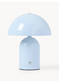 Mobilna lampa stołowa LED z funkcją przyciemniania Walter Niebieski Metal Ø 19 x W 25 cm | Westwing Collection