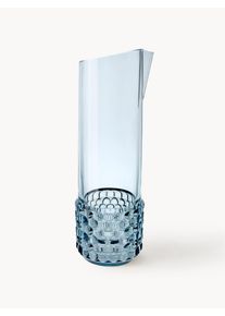 Kartell Carafe Jellies with Textured Pattern, 1.3 L Blue Plastic 1,3 L