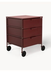 Kartell Roll Container Mobil with 3 Drawers Red Plastic B 49 x H 63 cm