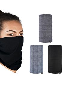 Oxford Comfy Herringbone, multifunctional headwear , color: Grey/Black , size: One Size