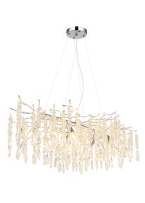 Globo lighting Kinga chandelier silver, 10-light sources