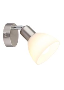 Malte Applique murale, Spot mural Luminaires Globo Lighting Nickel mat, 1 lumière