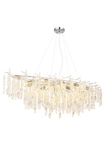 Globo lighting Kinga chandelier silver, 14-light sources