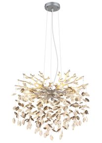 Globo Queena ljuskrona Silver, 8-ljuskällor