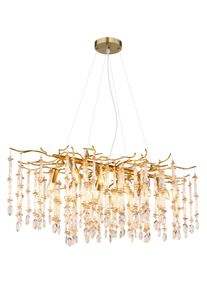 Globo lighting Gloria chandelier gold, 10-light sources