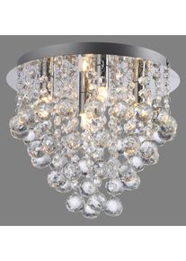 Leuchten Direkt lights KULUNKA chandelier LED silver, 4-light sources