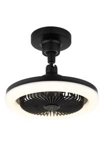 Lidea Ventilateur de plafond lumineux Luminaires Globo Lighting LED Noir, 1 lumière, Télécommandes