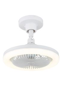 Lidea Ventilateur de plafond lumineux Luminaires Globo Lighting LED Blanc, 1 lumière, Télécommandes